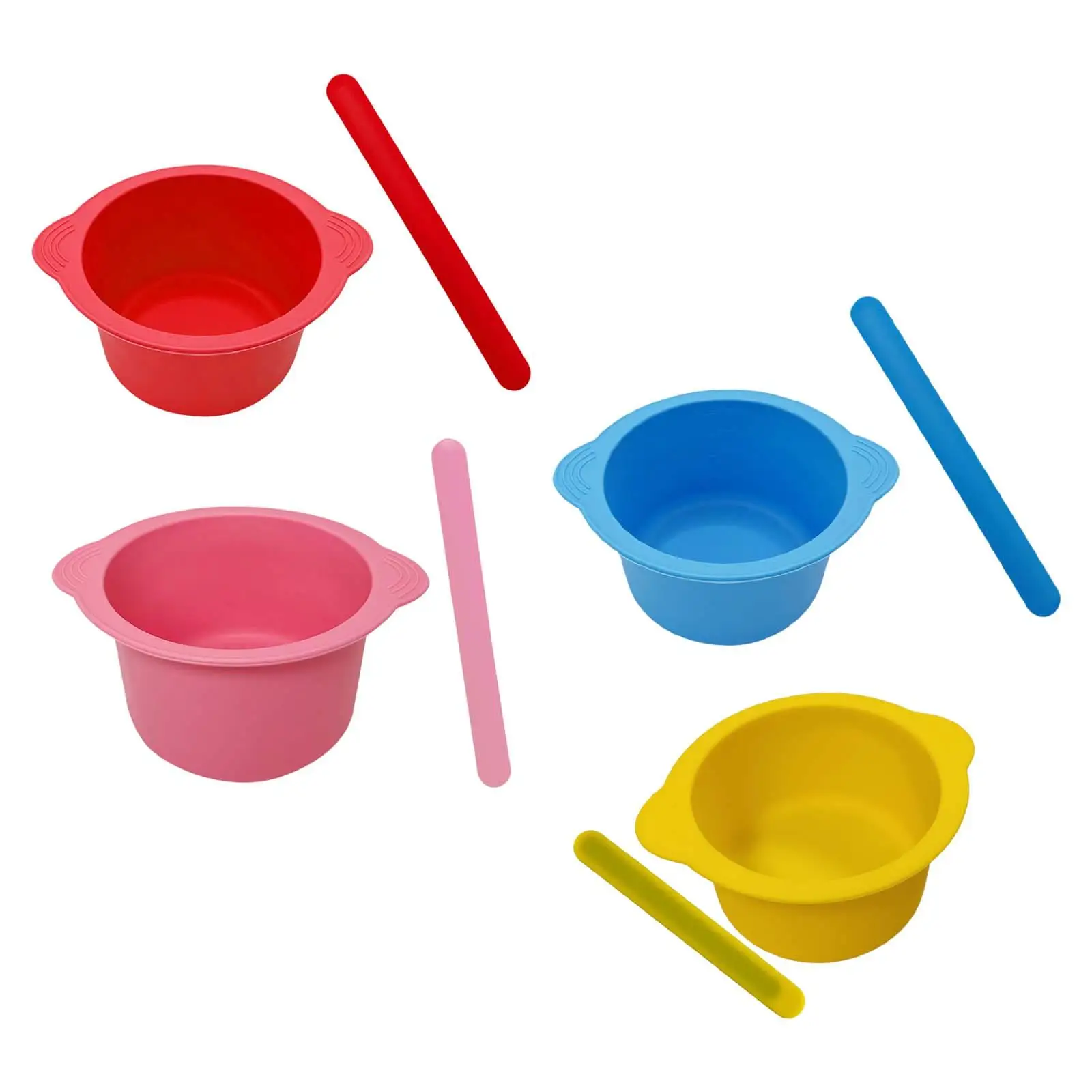 Cuenco para máscara Facial DIY, cuenco para máscara de arcilla de silicona, cuenco para cera para depilación, artículos de tocador