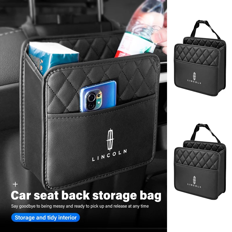 For Lincoln Car Back Seat Storage Universal Bag Organizer Trunk Elastic Mondeo MKZ MKX Aviator Navigator Continental Corsair