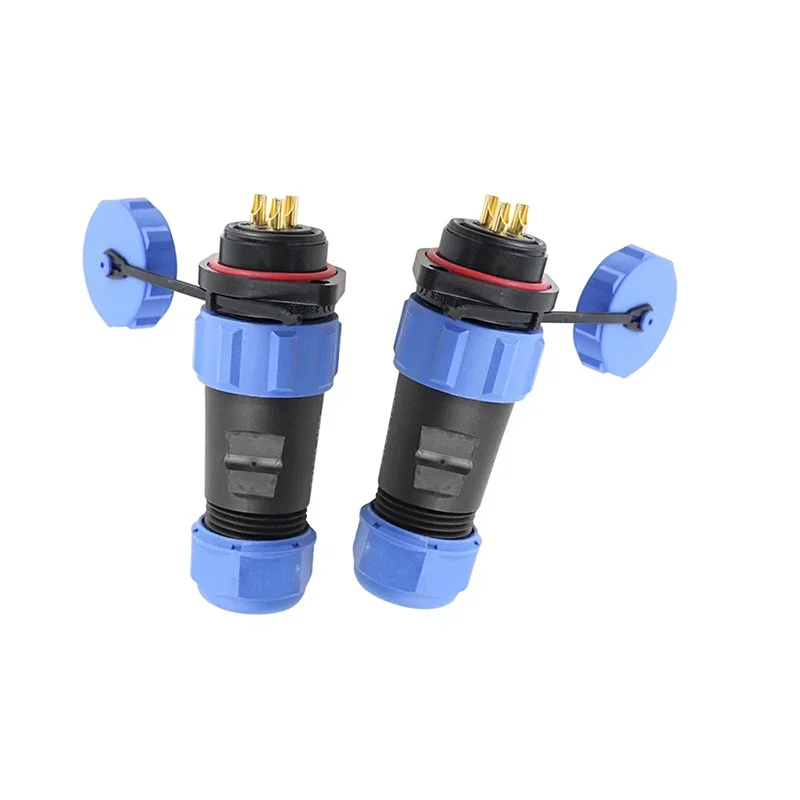 SP13 SP16/17 SP20/21 2-12PIN Waterproof Aviation Connectors Male/Female Plug Socket Nut/Docking IP68 Cable Wire Connector