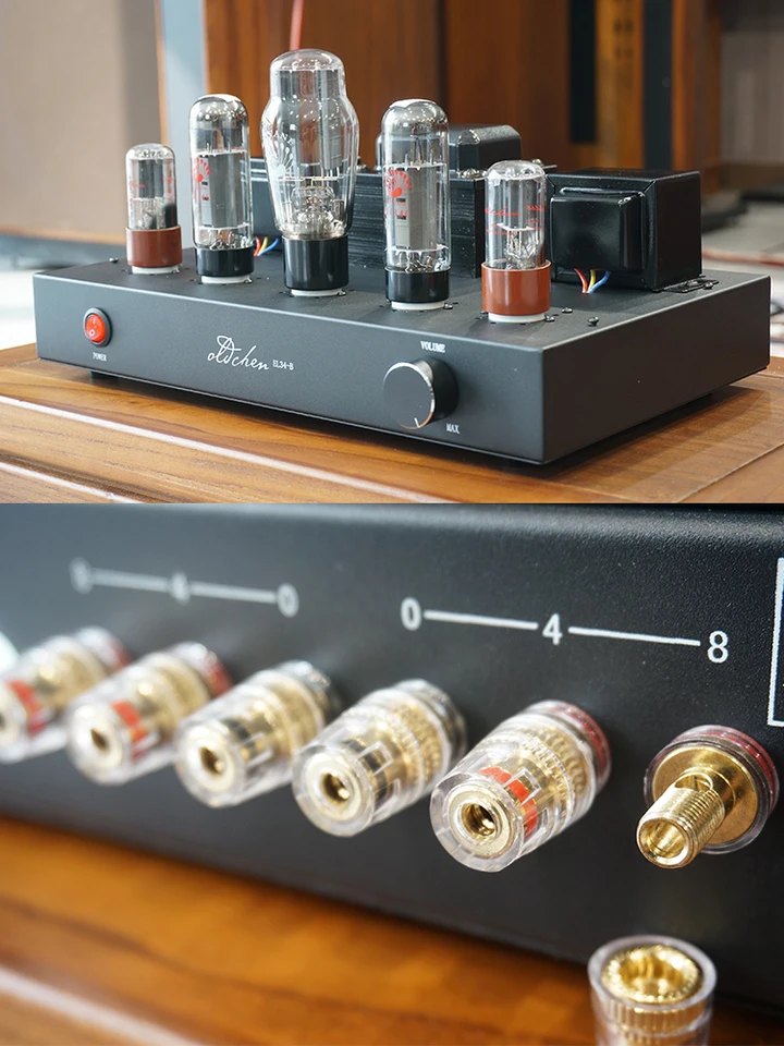 Oldchen-Tube hifiパワーアンプ、EL34-B、純粋なクラスA、手作り、家庭