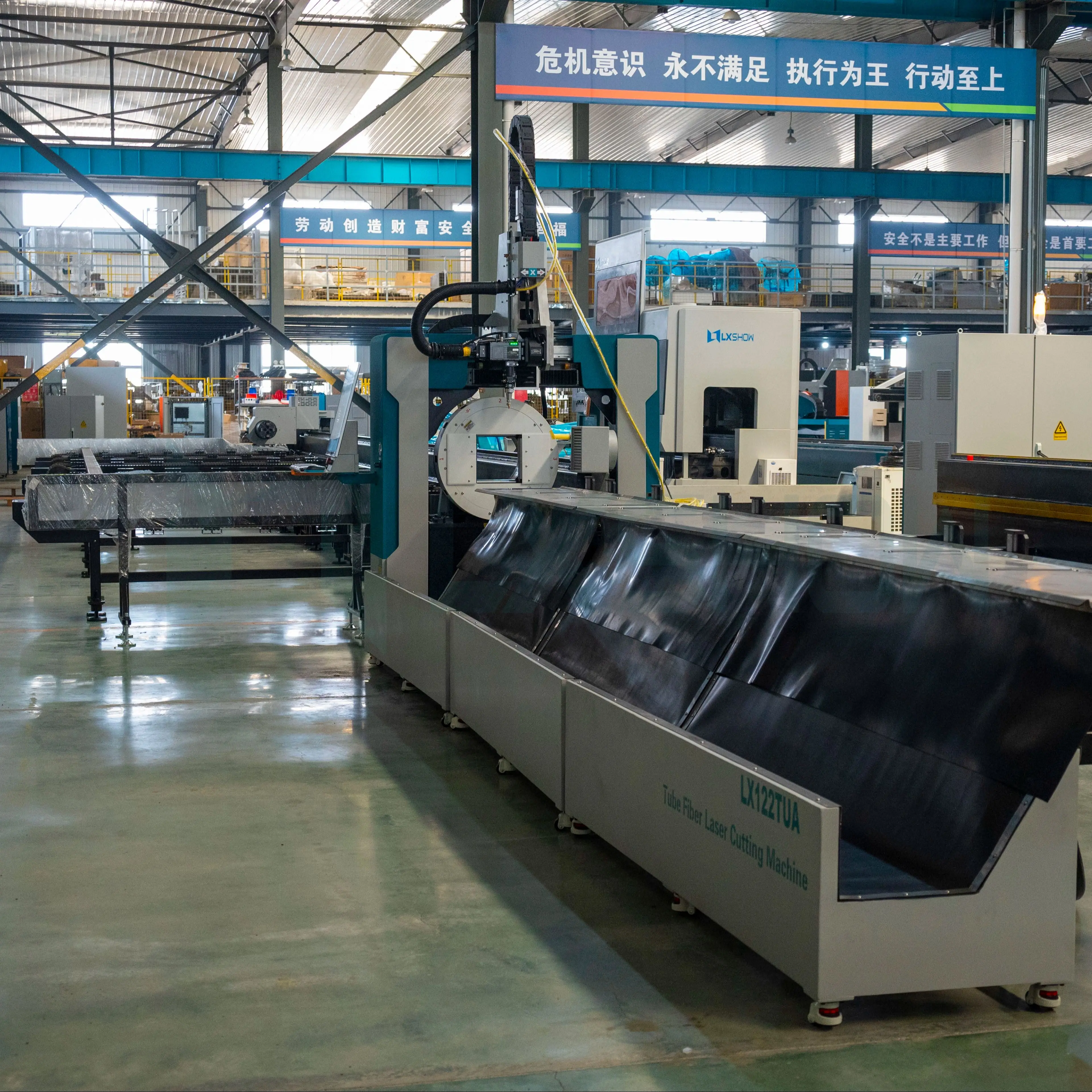 LX122TUA+6M Square Round tube Raycus Automatic 1000w 2000w 3000w Cnc Laser Metal Pipe Tube Cutting Machine / Metal Tube