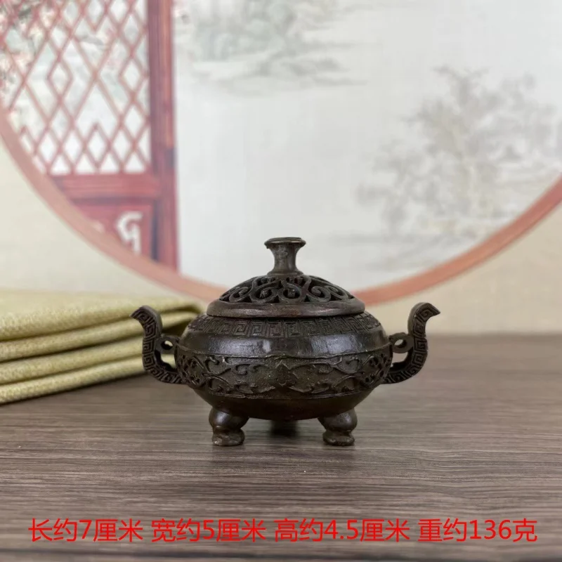 Classic , Brass Double-Eared Three-Legged , Portable Mini Home Lotus Incense Burner
