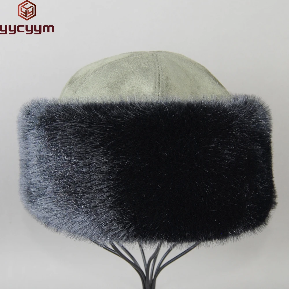 Hot Sale Faux Mink Fur Hat Winter Genuine Baseball Cap Russia Fashion Elegant Lady Warm Faux Fur Ball Straw Hat