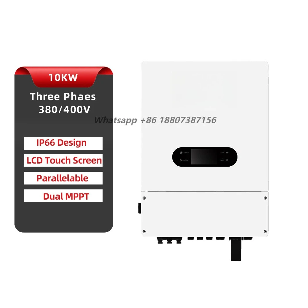 SKE 10KW On-Grid Hybrid Solar Inverter 380V 400V Pure Sine Wave IP66 48 Three-Phase Voltage