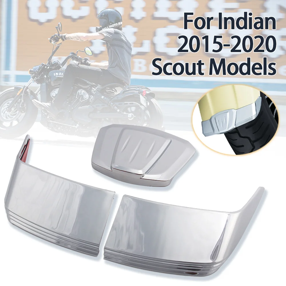 

Fit For Indian Scout 2015-2023 Models Motorcycle Front Fender Tip Trim Cover Mud Splash Guard Classic Skirt Chrome Parts