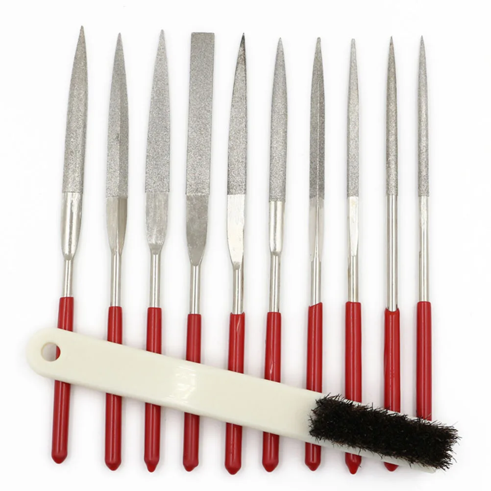 13Pcs Electroplated Diamond File Kit Assorted Tips PVC Grip Non Slip for Glass Tile Stone Home Repair