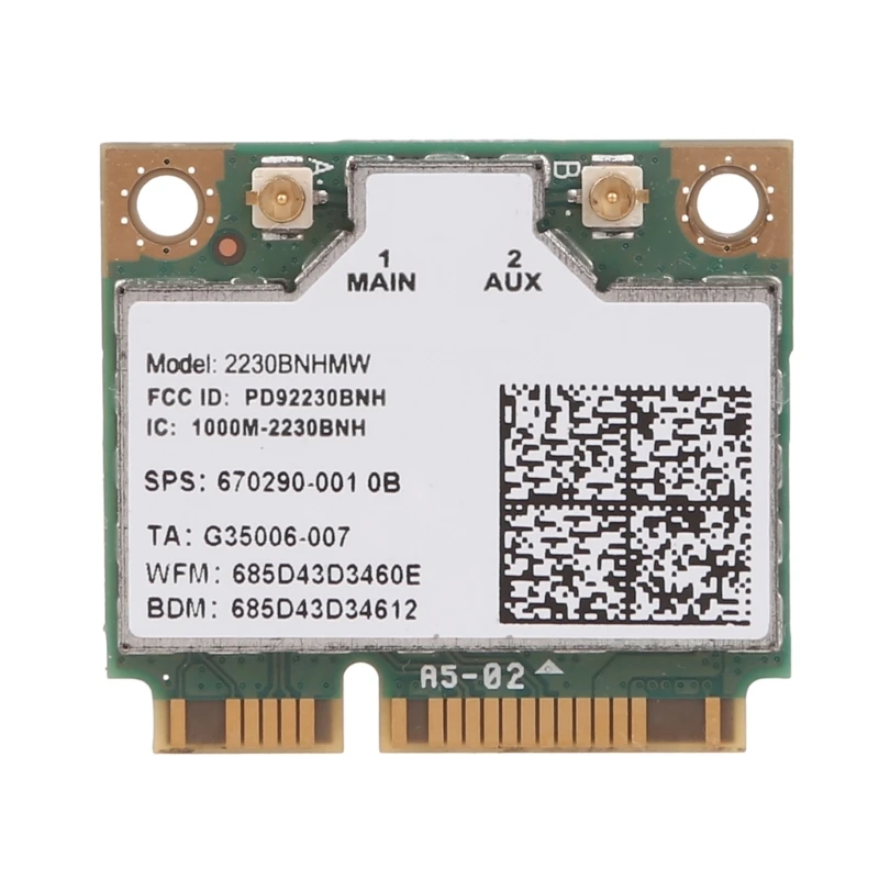 

F3MA New Wifi Bluetooth4.0 Card For Intel Wireless-N 2230 2230BNHMW Half Mini PCI-E For HP DV4 DV6 DV7 4 6 670290-001