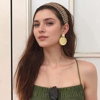 3Pcs Women's Model, Bohemian, Hollow Cotton and Linen Straw Headband, Suitable for Beach Vacation