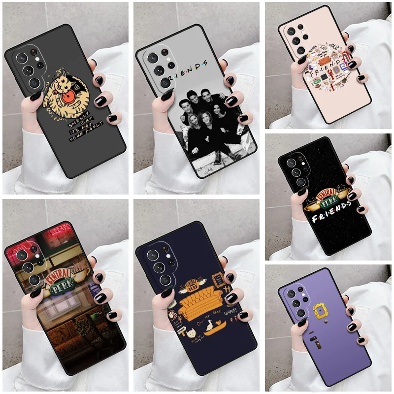 

Чехол для телефона Samsung Galaxy S24 S25 S23 S21fe S22 Ultra Plus Note 10 20, чехол Central Perk Coffee Friends
