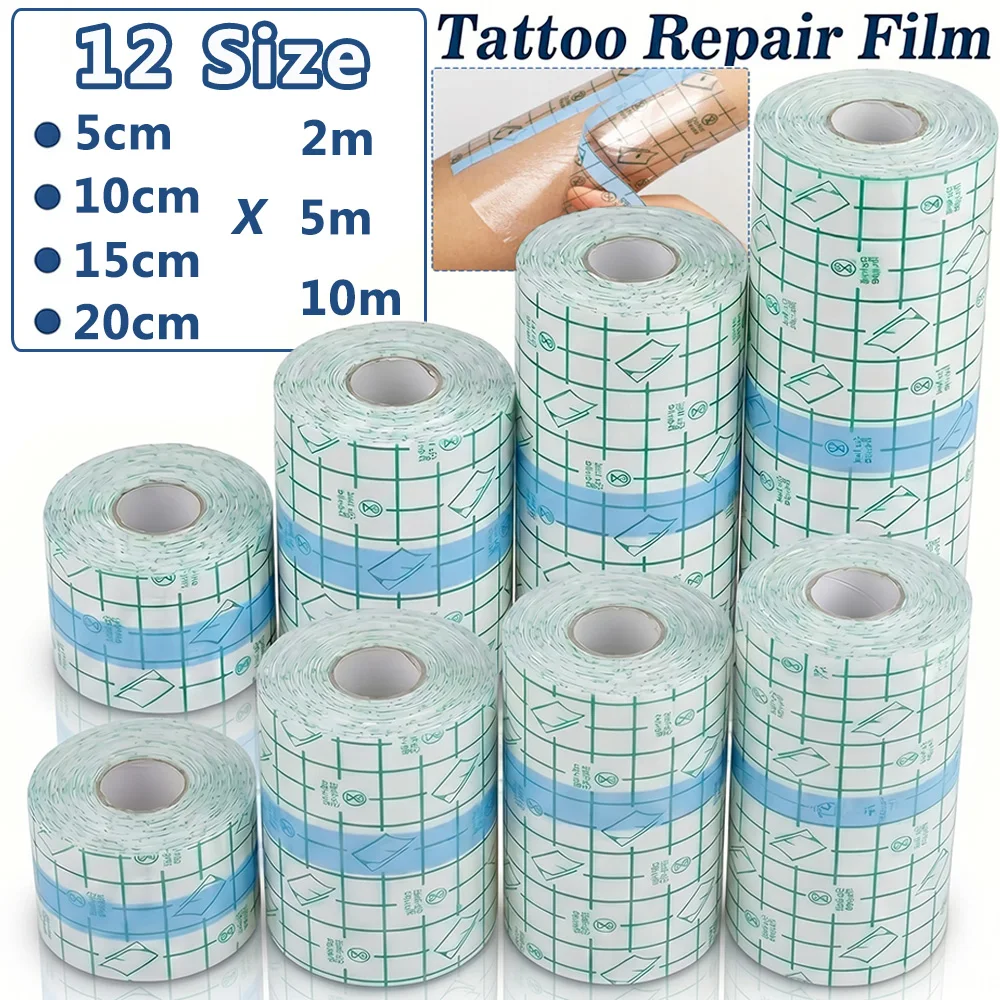 

Tattoo Film Multi Size Waterproof Aftercare PU Tape Second Skin 2 5 10M Tattoo Protective Film Repair Bandage Tattoo Accessories
