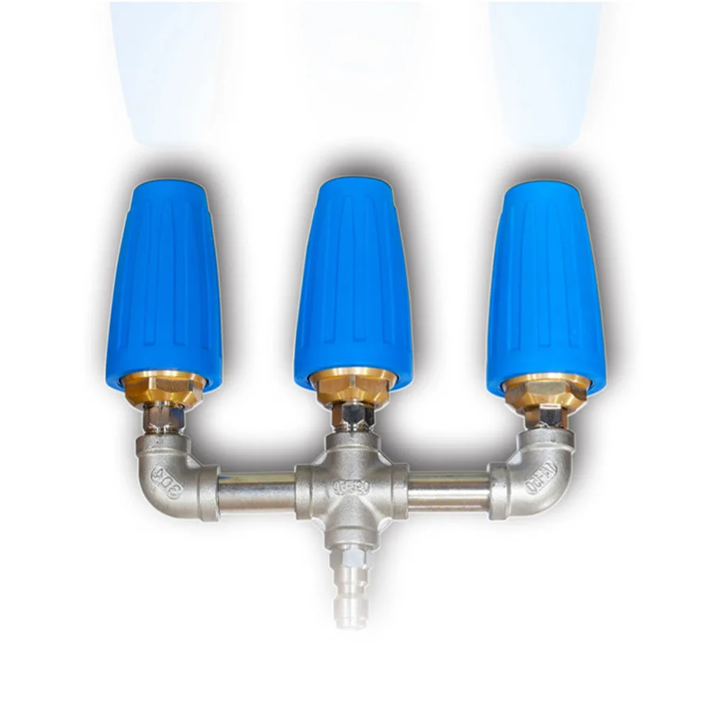Triple Action Turbo Nozzle for Pressure Washer 360 Degree Rotation 4000 PSI 14mm Quick Connect 2.0 Orifice Size