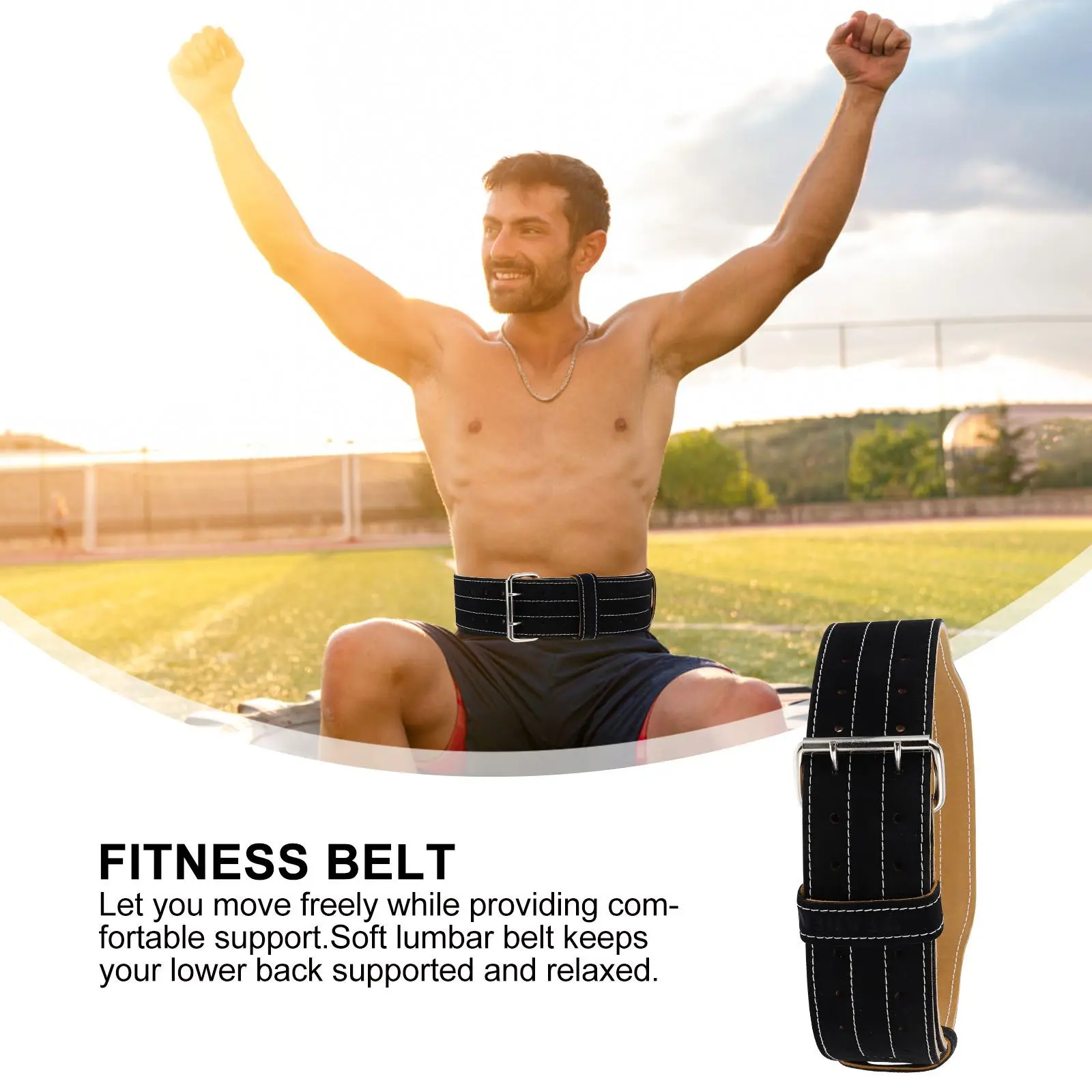 

Fitness Waist For Weightlifting Heavy Duty Lumbar Support Adjustable Sports Belt For Gym Training Breathable Waist Support