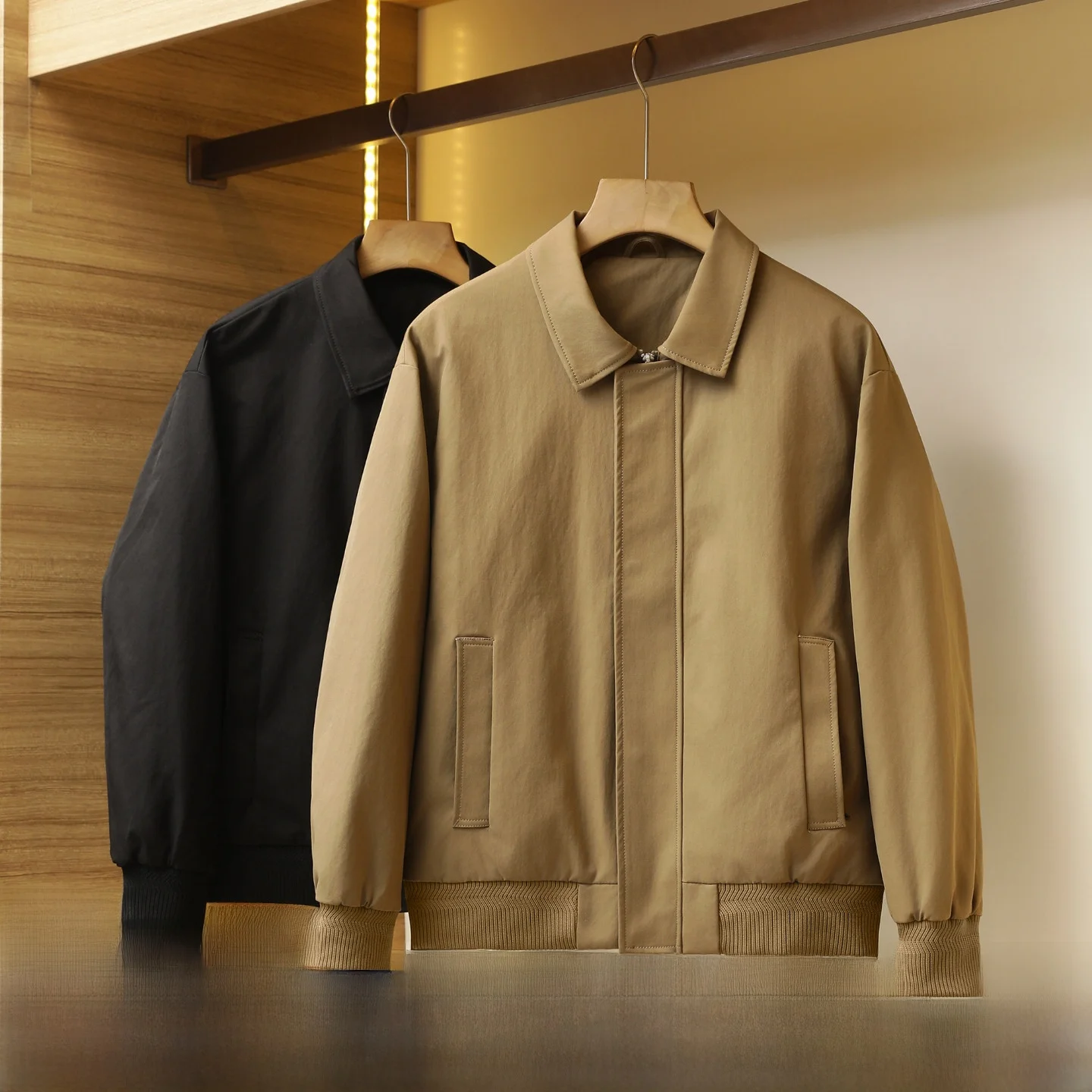 

Italian Vintage Sle Men's down Jaet Lightweight Du down Filling Warmth Outerwear Casual Sle Long Sve Zipper Closure