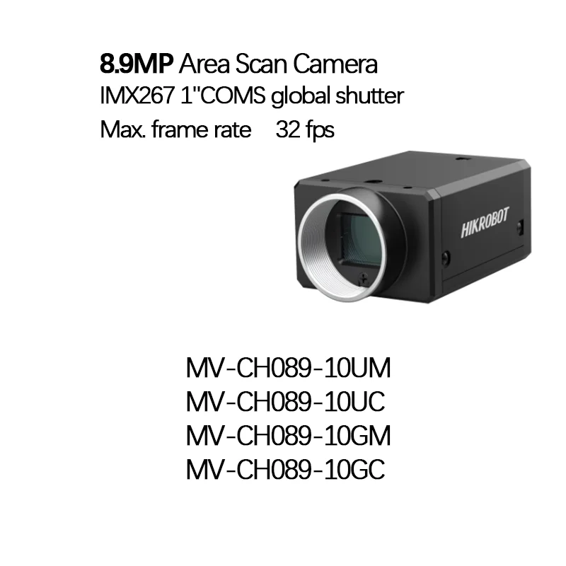 

Промышленная камера для сканирования Hikrobot 8.9MP, MV-CH089-10UM/UC, MV-CH089-10GM/GC, с 1-дюймовым сенсором