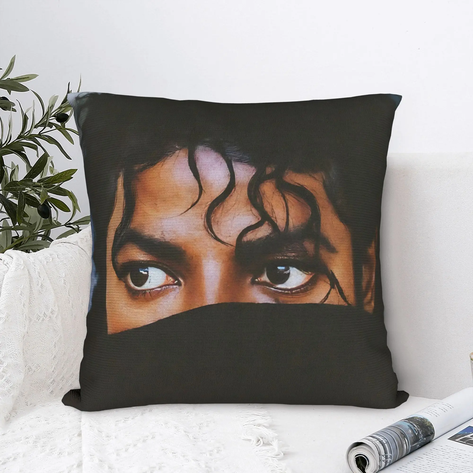 Michaels Jacksons Singer Pop Pillowcase Printed Polyester Cushion Cover Decoration Throw Pillow Case Cover Sofa Zippered 40*40cm