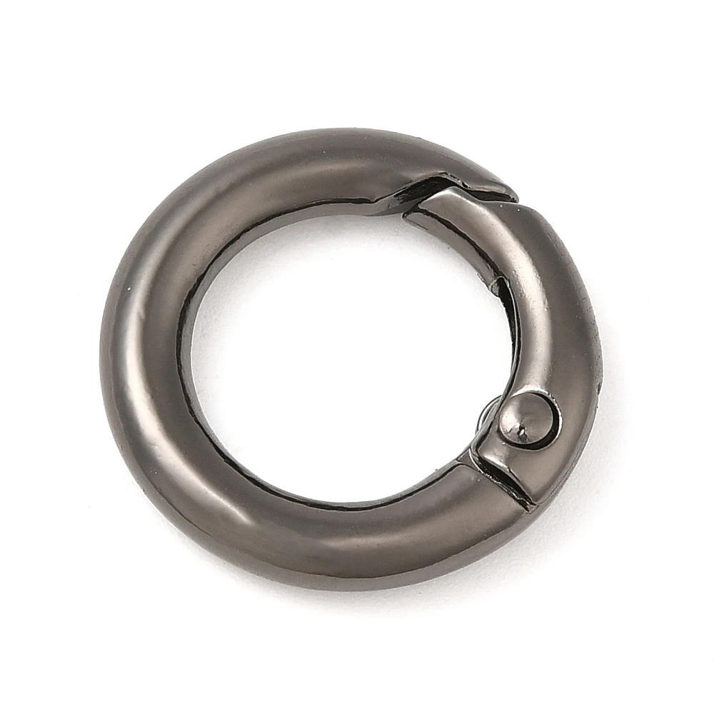 PandaHall 20 Stück Rack-plattierte Messing-Federringe, runde Ringe, blei- und cadmiumfrei, langlebig plattiert, 6 Gauge, 20x4mm – Detail 2