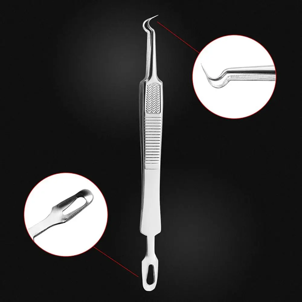 Effective Stainless Steel Cell Clip Deep Cleaner Double Headed Acne Needle Skin Tool Blackhead Tweezers Beauty Salon