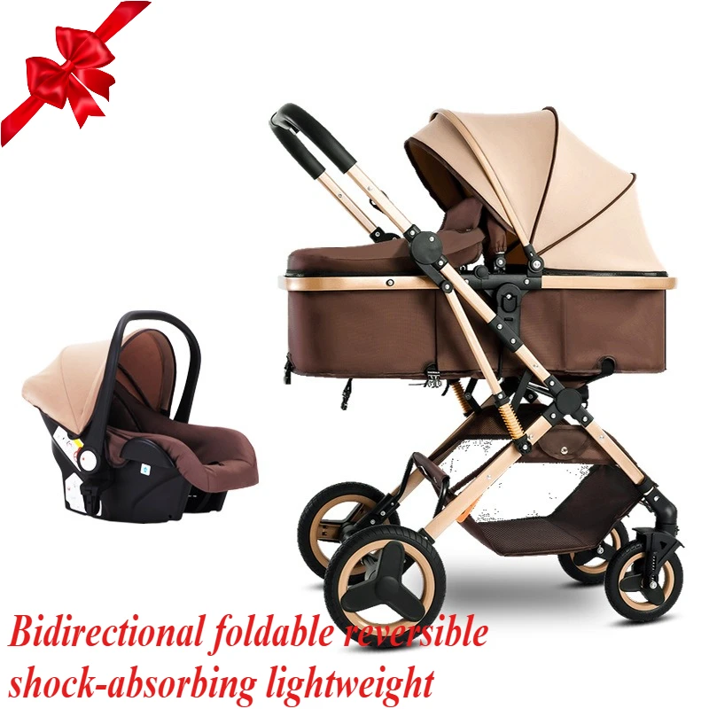 

Stroller stroller can sit and lie down two-way folding trolley high landscape