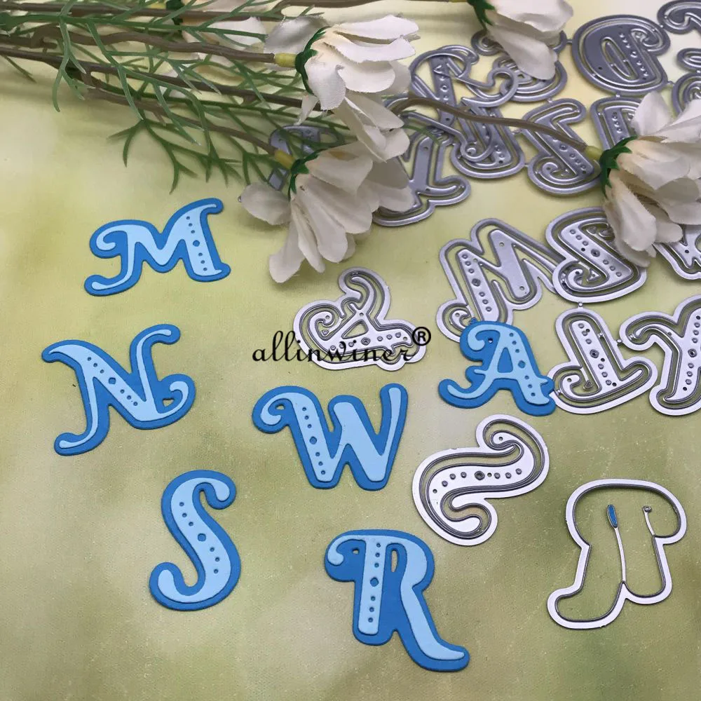 New Letter Decorations Metal Cutting Dies for DIY Scrapbooking Album Paper Cards Decorative Crafts Embossing Die Cuts