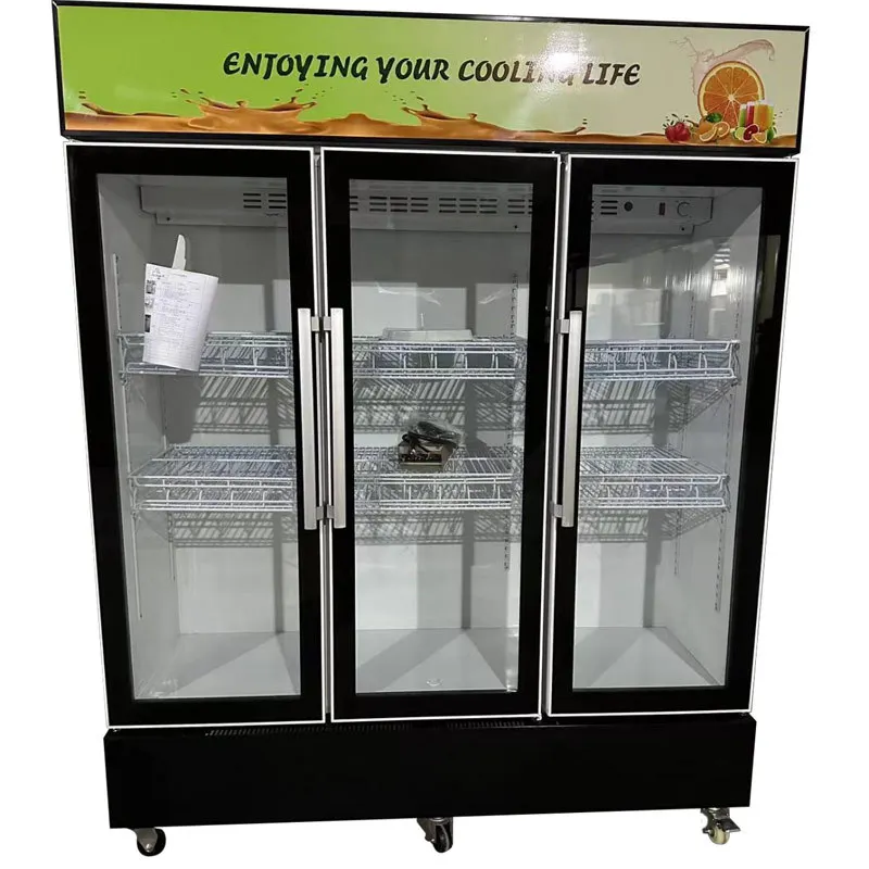 Upright solar DC 12V/24V display cabinet refrigerated cabinet shopping mall supermarket beverage skd/ckd