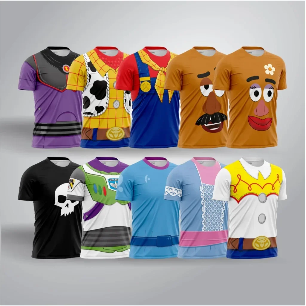 Toy Adventure Story All Characters Costume Cartoon Allover Print Adults Kids T-Shirt Summer Quick-drying Soft Comfy Plus Size