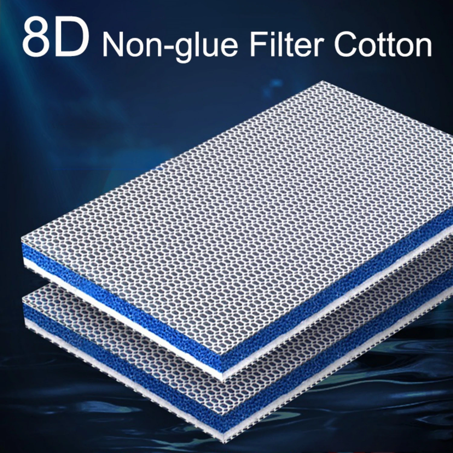 Aquarium 8D Sponge Filter Cotton Denitrifier Accessories Fish Tank Foam Agent Improved 8 Layer Non Gel Filter Pad