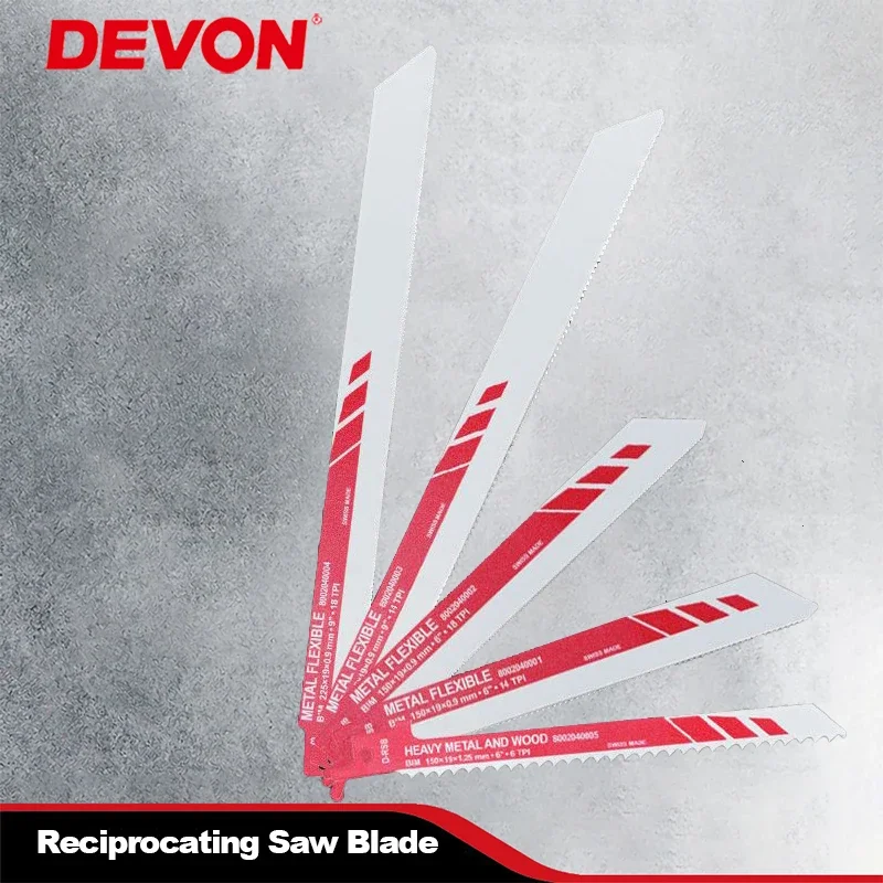 

Devon S922BF S711DF 6Inch S1122BF 9Inch S1411DF 12Inch Reciprocating Saw Blade Endurance for Thick Metal Cast Iron Alloy Wood