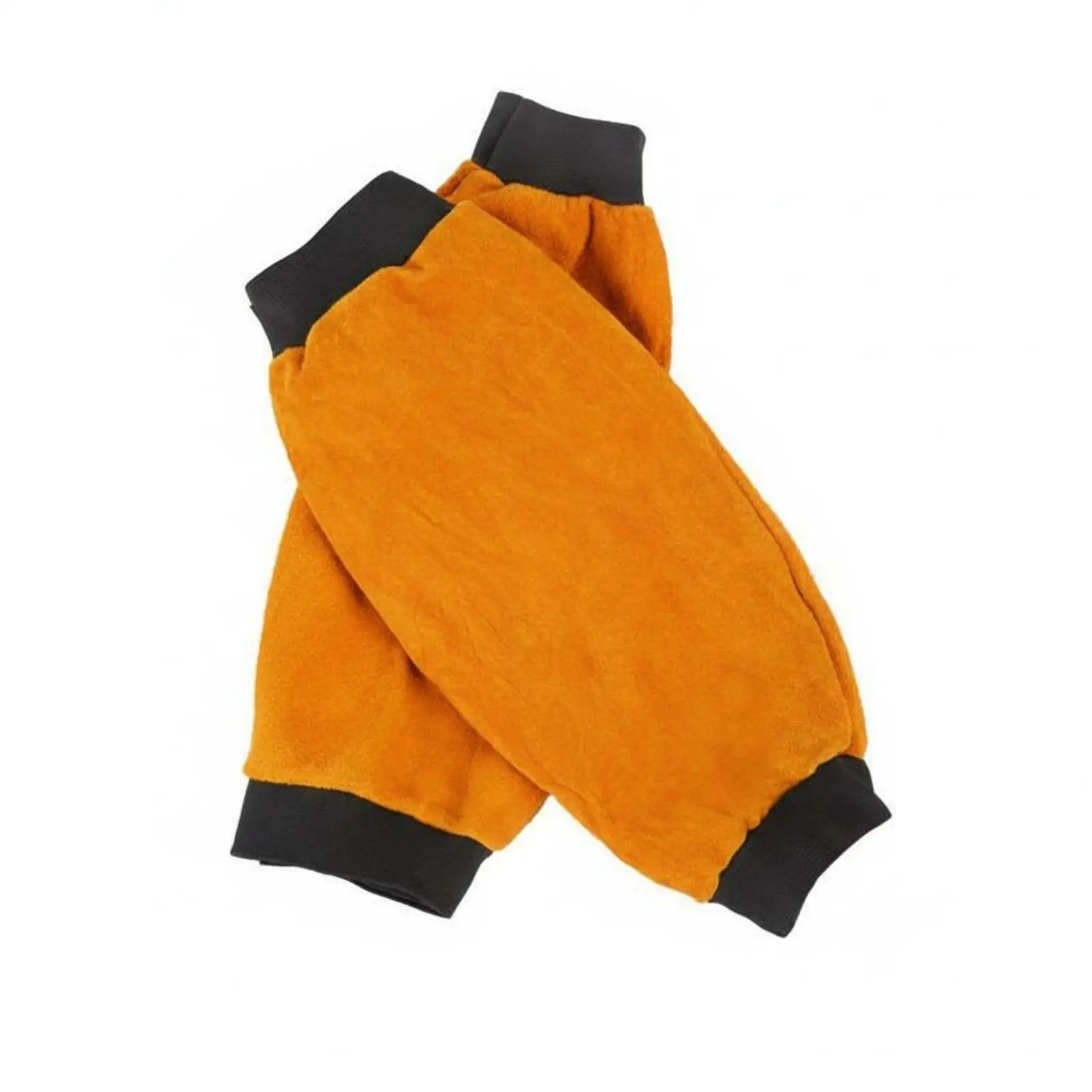 Extra Long Welding Protective Arm Sleeves Cowhide Leather with Elastic Ends for Sparks Heat Flame Resistant Workwear for Welding