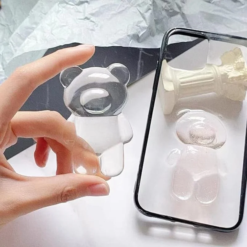 Moule en silicone en résine d'ours et de beurre pour les élections en cristal, bijoux tridimensionnels mignons, installation de bricolage