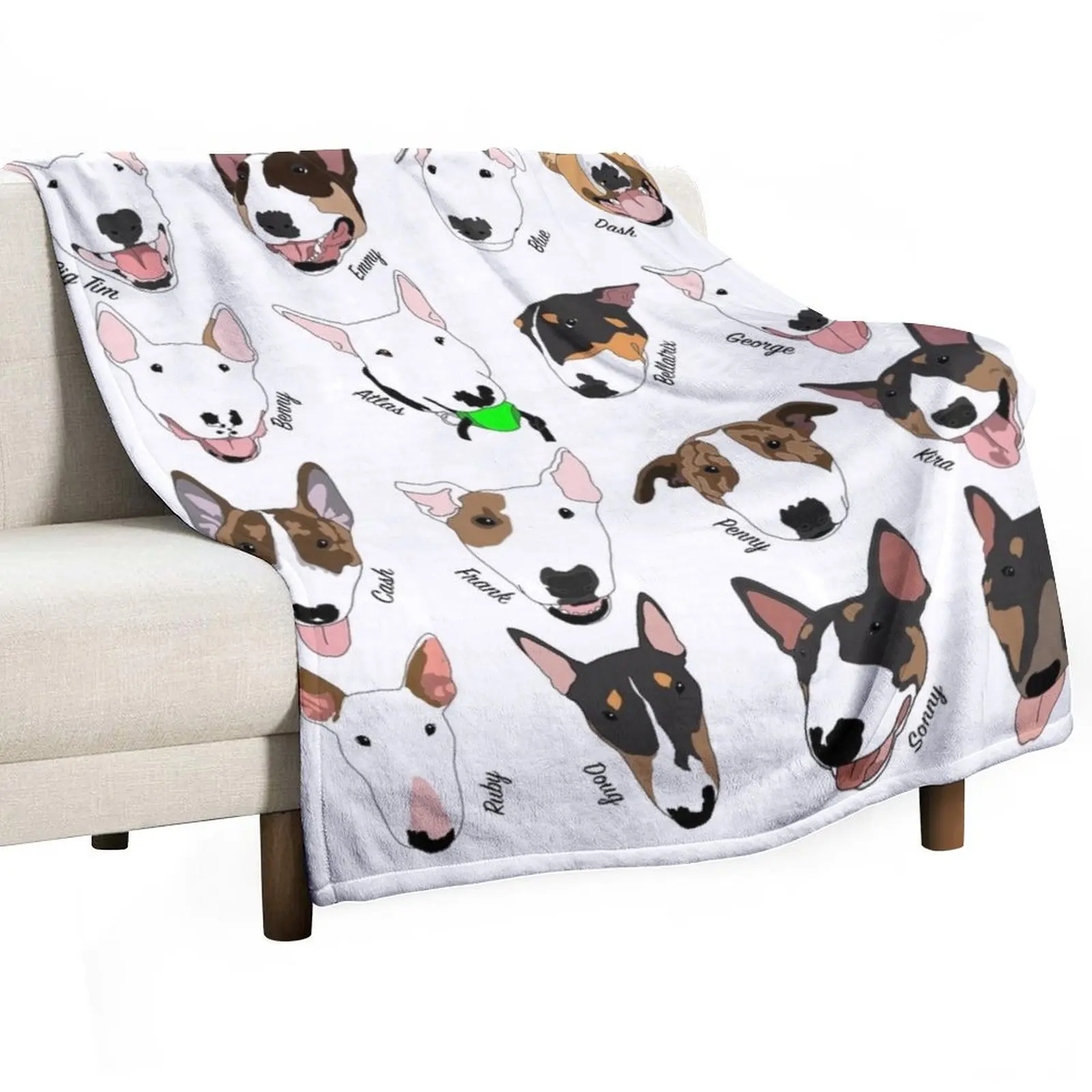 Glasgow Bull Terrier Club Throw Blanket warm for winter Cute Plaid Designers Blankets