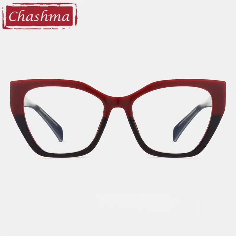 Chashma Fashion Female Glasses Sunglasses Frame Eyeglasses Optical Transparent Lens Designer TR90 Light Frames Women