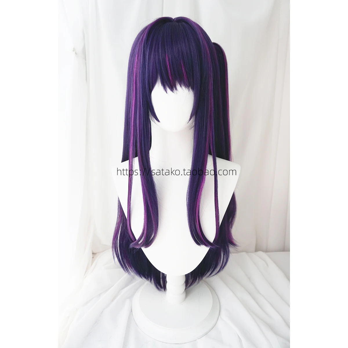 

AOI Artificial Scalp Top I Push Child Ai Hoshino Cos Wig Headwear Small Tiger Mouth Clip Thin Ponytail