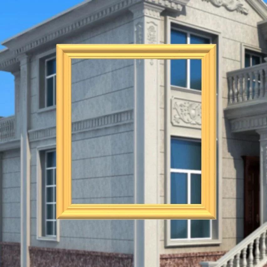 14cm mirror frame window cover line mold window cover mold European Roman window model door cover villa decoration square