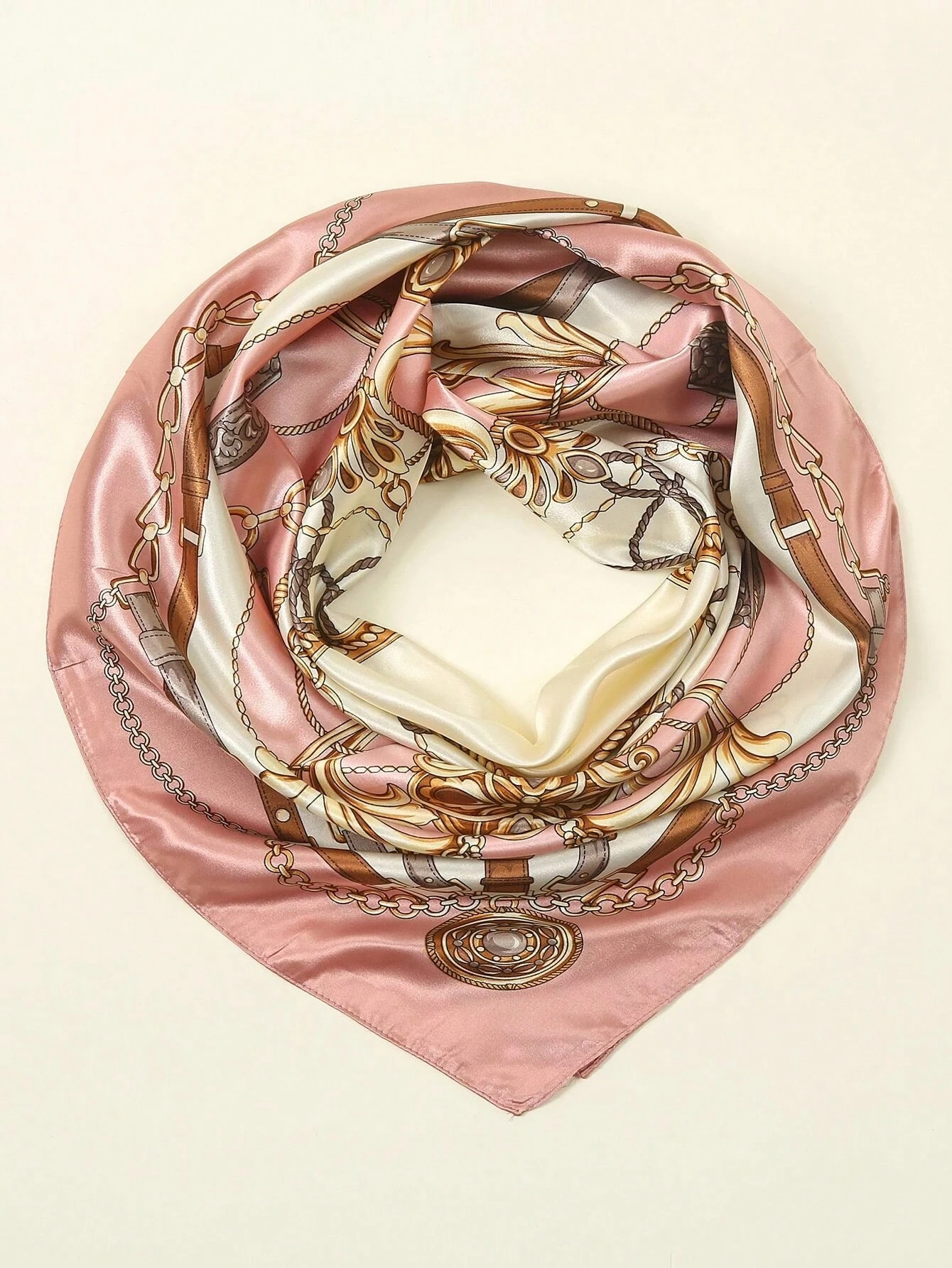 Satin Square Scarf Women Paisley Hijab Elegant 2026 Print Silk Neckerchief Shawl Wraps Headband Handle Hair Accessories Bandana - view 5