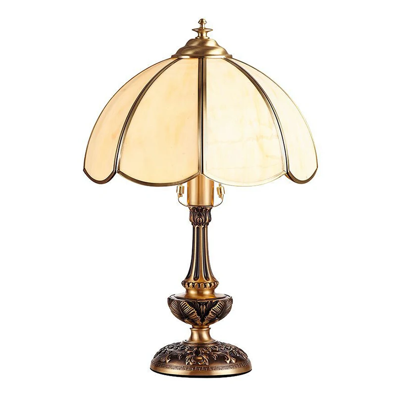 BELLE Modern Brass Table Light LED European Creative Luxury Glass Copper Desk Lamp For Home Living Room Study Bedroom