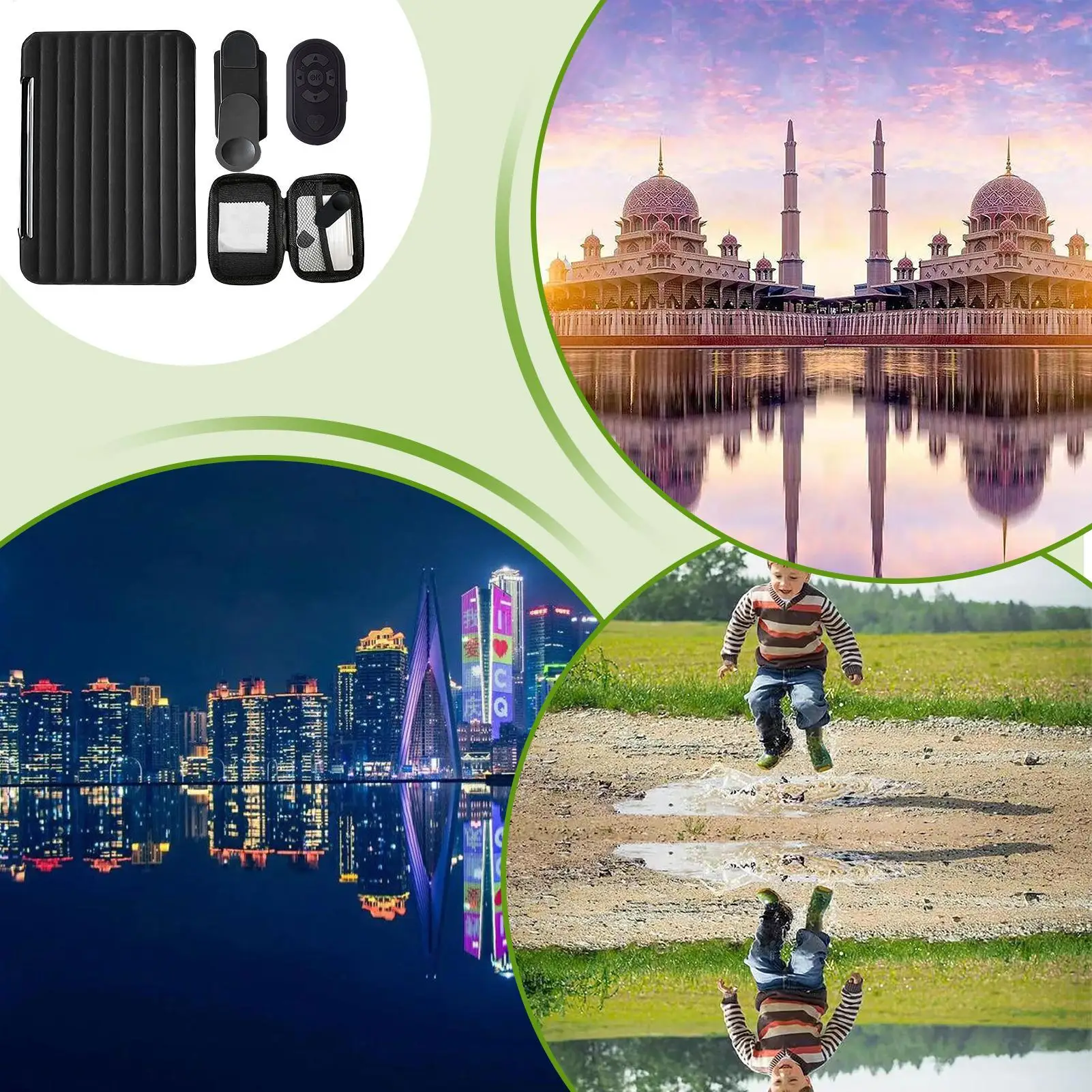 الهاتف الذكي كاميرا مرآة انعكاس كليب عدة الهاتف الذكي Selfie عاكس كليب كيت قابل للتعديل ملحقات الهاتف المحمول ل