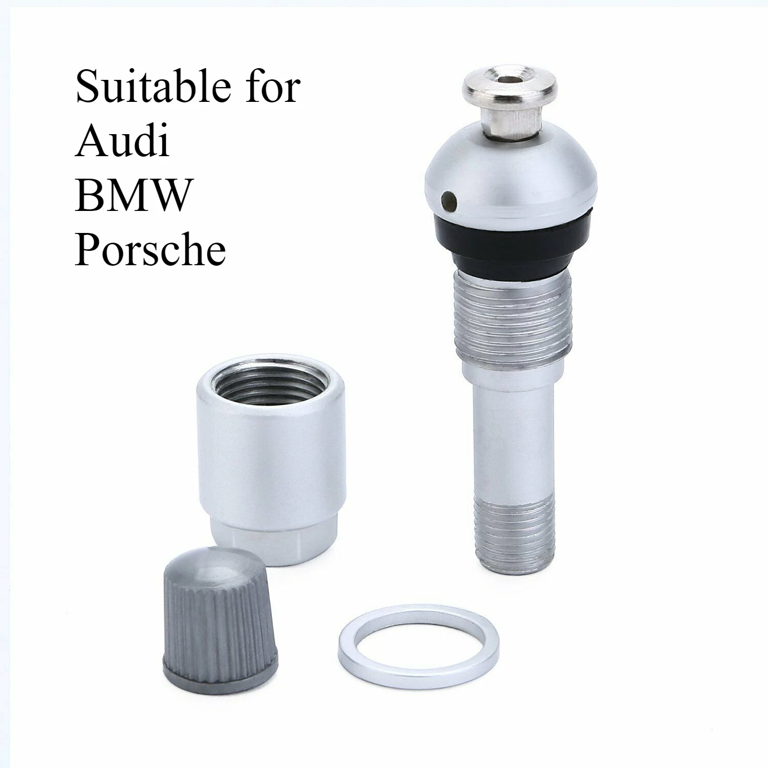 A Set of 4pcs Suitable For Audi BMW  Porsche Valves Tire Pressure Monitoring Sensors Tubeless Aluminum Alloy Valves