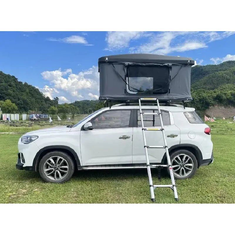 

Fold up Rooftop Tents 2-3 Person Easy Set-up Folding Hard Shell Roof Top Tent Outdoor Camping Car Trip
