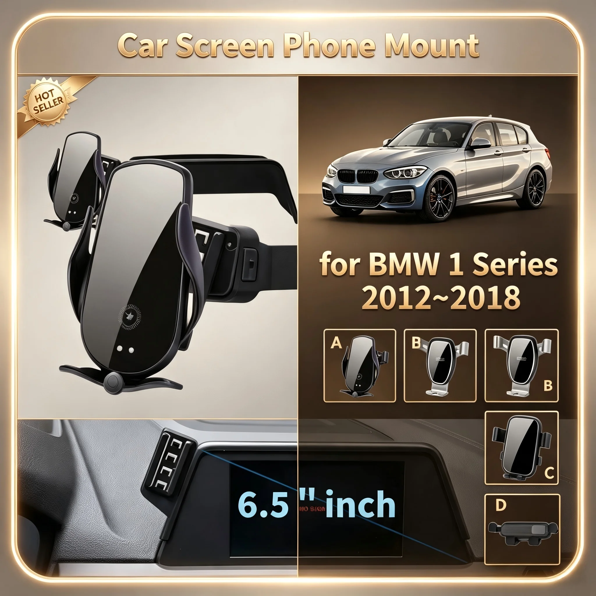 360 Adjustable Car Screen Phone Holder For BMW 1 Series 2012-2018 F20 F21 GPS Navigation Stand Stable Mobile Bracket