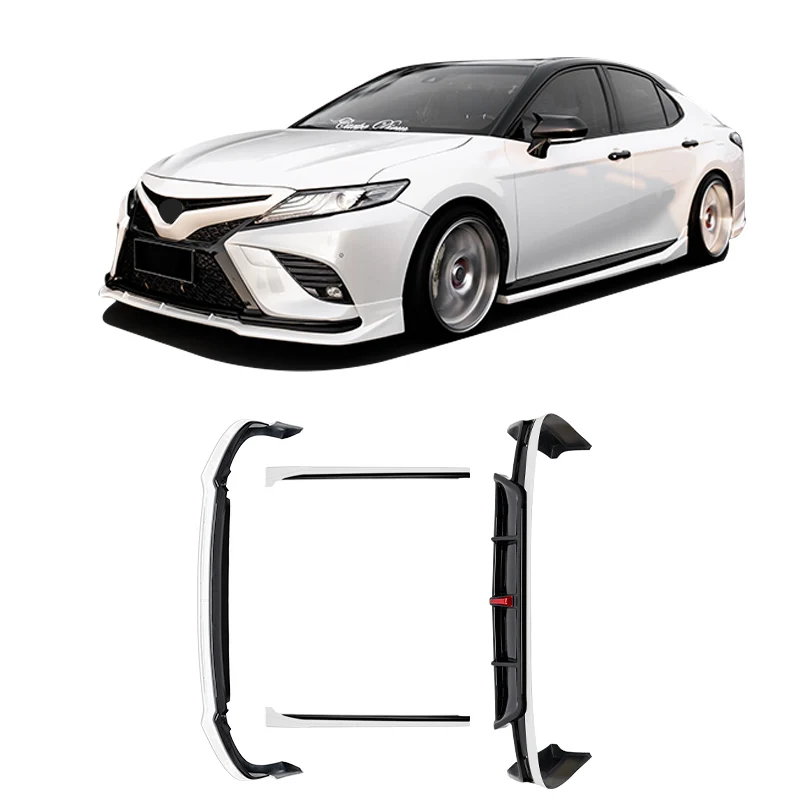 

Wholesale Camry 8th 2018 Sport Car Body Kit Exterior Accessories with Front Bumper Lip Side Skirt and Rear Diffuser