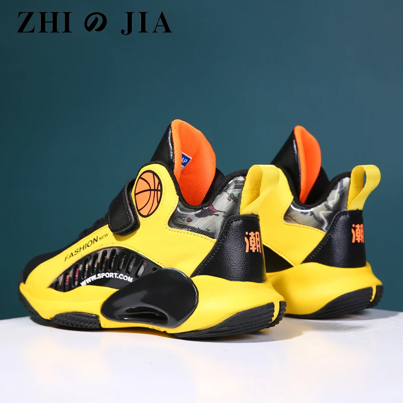 Kids Cushioning Basketball Shoes Boys Girls Comfort Breathable Sport Shoes Children New Arrival Running Sneaker Non-slip Outdoor