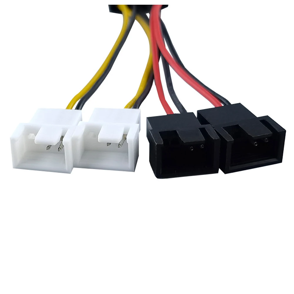1pcs 4-Pin Molex to 3-Pin fan Power Cable Adapter Connector 12v*2 / 5v*2 Computer Cooling Fan Cables for CPU PC Case Fan cable