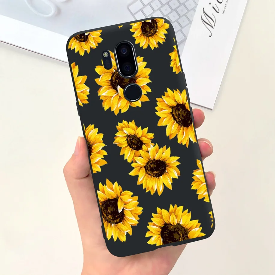 LG G7 ThinQ LM-G710N LM-G710 휴대폰 실리콘 케이스, 인기있는 나비 레오파드 소프트 펀다, LG G7 플러스 G7 + 보호대
