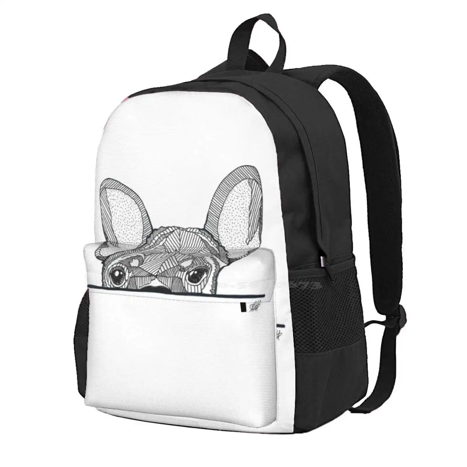 

French Bulldog Puppy Hot Sale Schoolbag Backpack Fashion Bags Frenchie Frenchbulldog French Bulldog Puppy Puppies Animal Canine