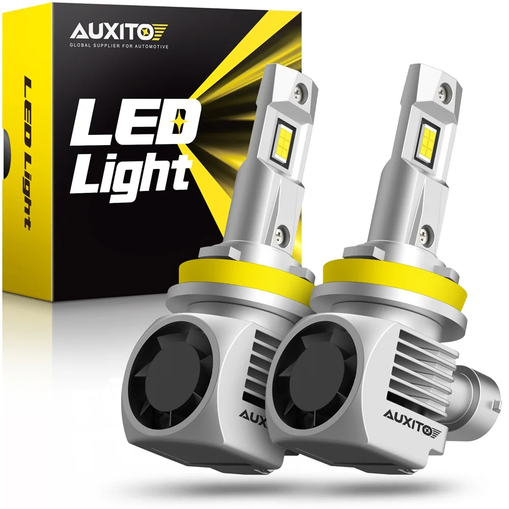 AUXITO 2Pcs H8 H9 H11 LED Headlight Canbus 100W 20000Lm 6000K White HB3 HB4 HIR2 9005 9006 9012 H16JP Error Free LED Headlamp