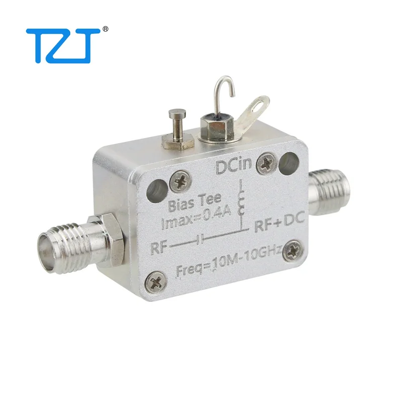 

TZT 10MHz-10GHz RF Isolator DC Block SMA DC Feed Coaxial Bias Tee 400mA High Quality RF Accessory