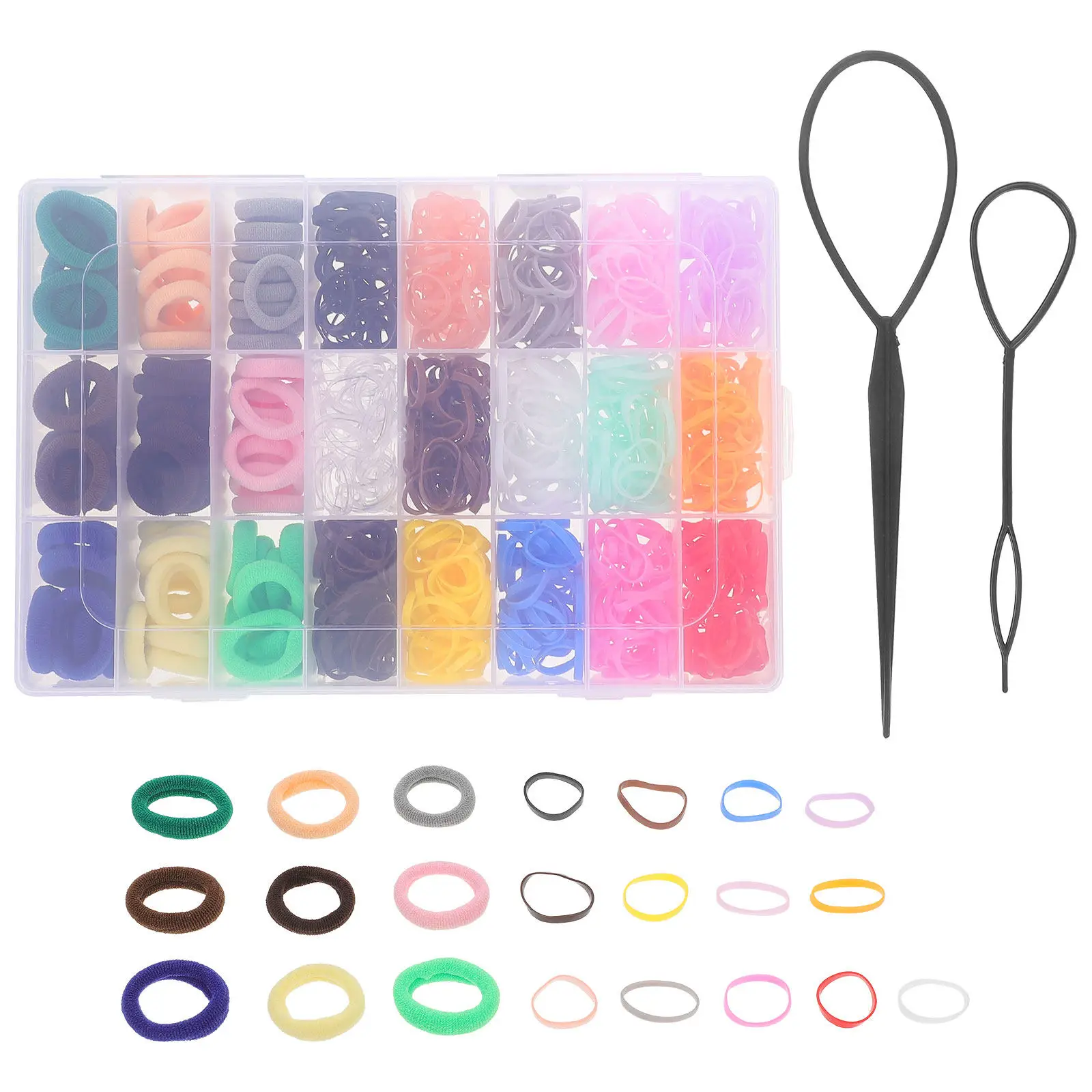 

1Set Hair Ties for Women and Classic Color Elastic Design No Damage Styling Accessories Hair Ties Ponytail Holders