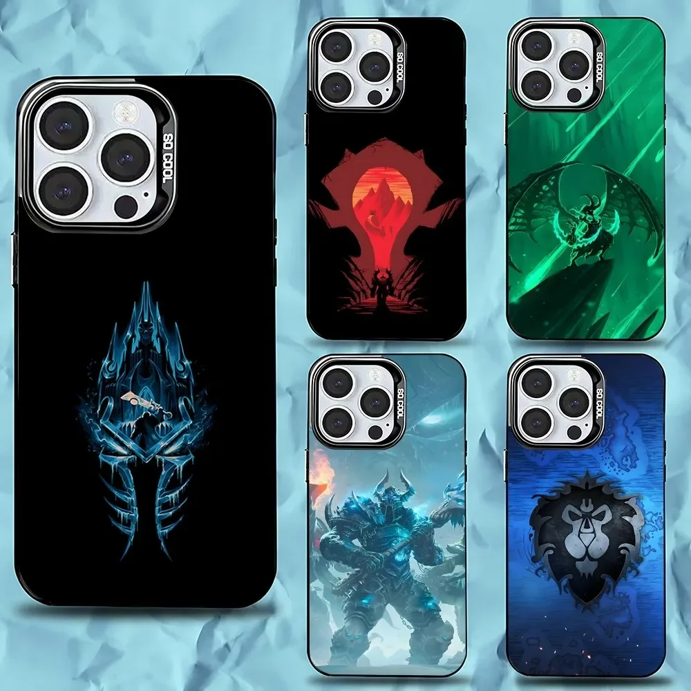 

The World of W-Warcraft Game Phone Case For iPhone 16,15,14,13,12,11,Pro,Max,Plus,Mini,XS,SE Anti Fall Black Matte Hard Bumper
