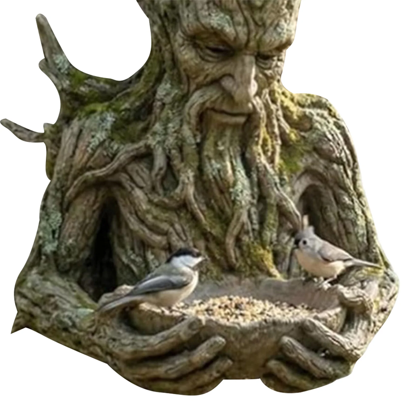 

Bird Feeding Sculpture Multi-Purpose Ancient Tree Bird Feeder Garden Yard Decorations for Patio/Yard/Garden/Backyard/Balcony