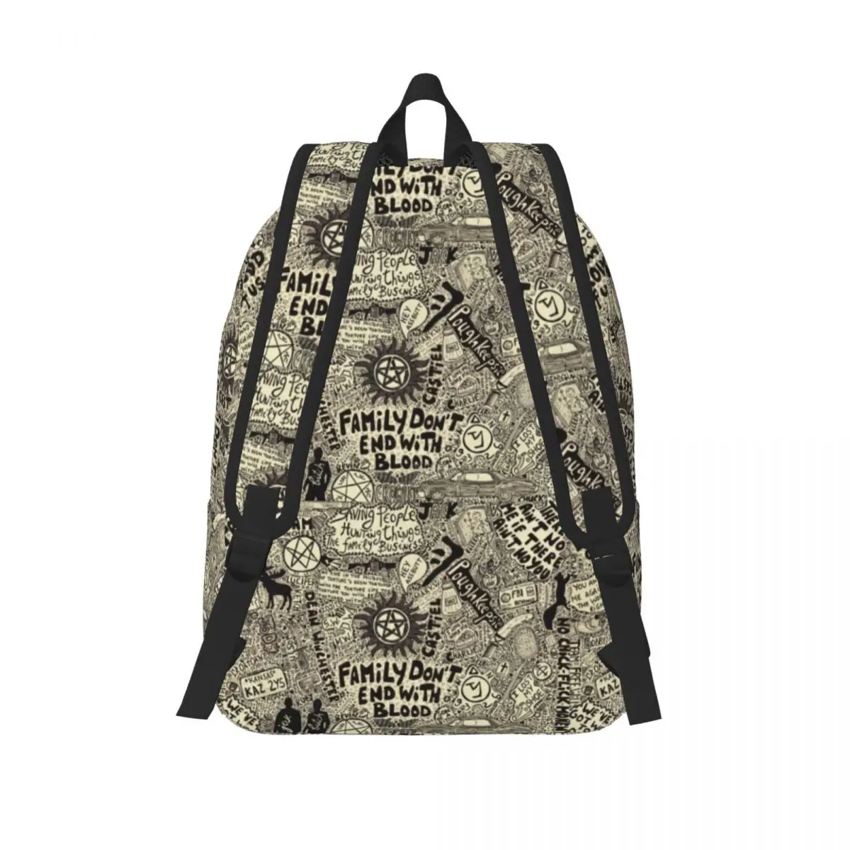 Sac à dos en toile vintage pour hommes et femmes, sac à dos décontracté, école, affaires, collège, sourire naturel, attention ol, cadeau